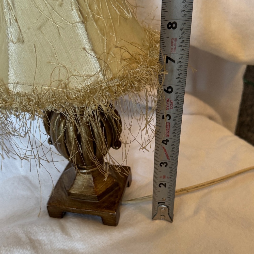 Vintage Table Lamp with Fringe Shade - Picture 9 of 9